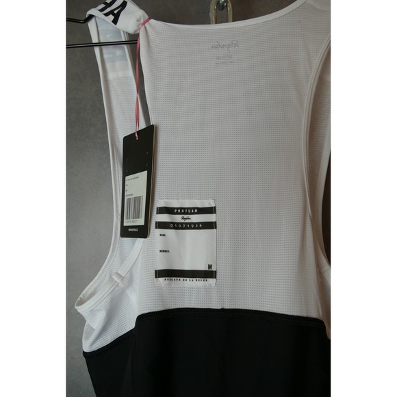NWT Rapha Pro Team Training Bib Shorts Black White Mens Medium Cycling Apparel - Picture 8 of 12